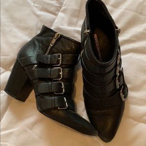 Rebecca Minkoff Black Buckle Booties (7.5)